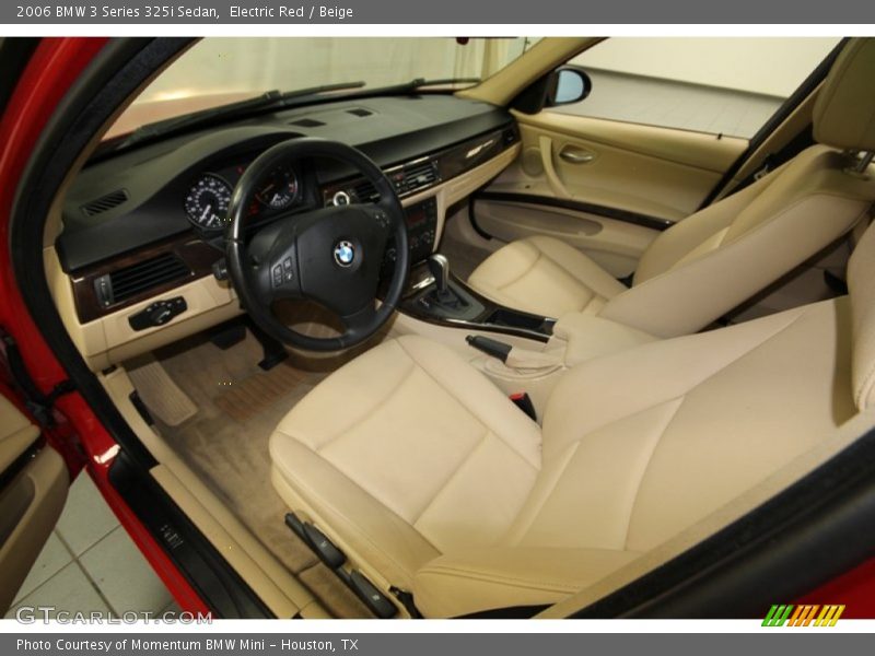 Electric Red / Beige 2006 BMW 3 Series 325i Sedan