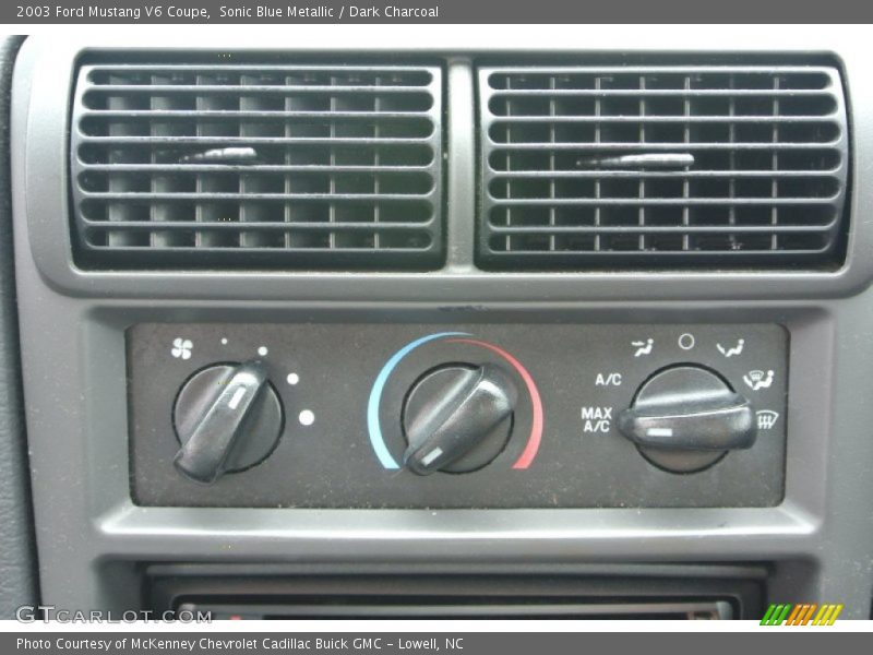 Sonic Blue Metallic / Dark Charcoal 2003 Ford Mustang V6 Coupe