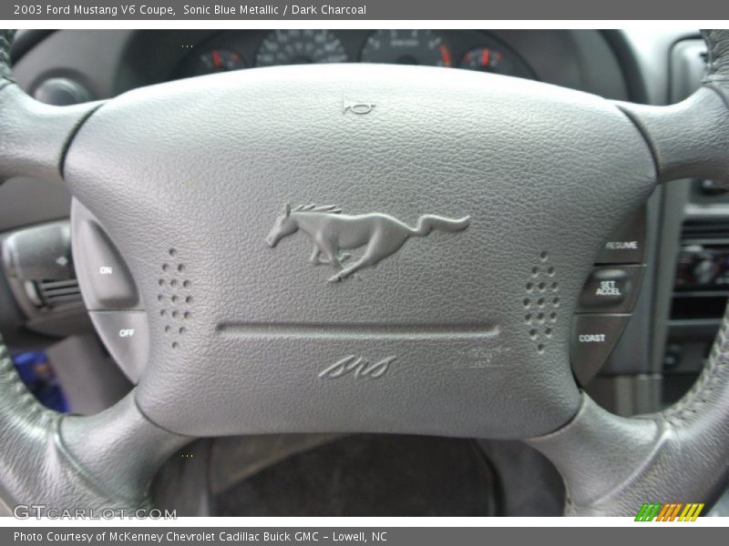 Sonic Blue Metallic / Dark Charcoal 2003 Ford Mustang V6 Coupe