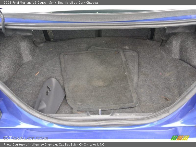 Sonic Blue Metallic / Dark Charcoal 2003 Ford Mustang V6 Coupe
