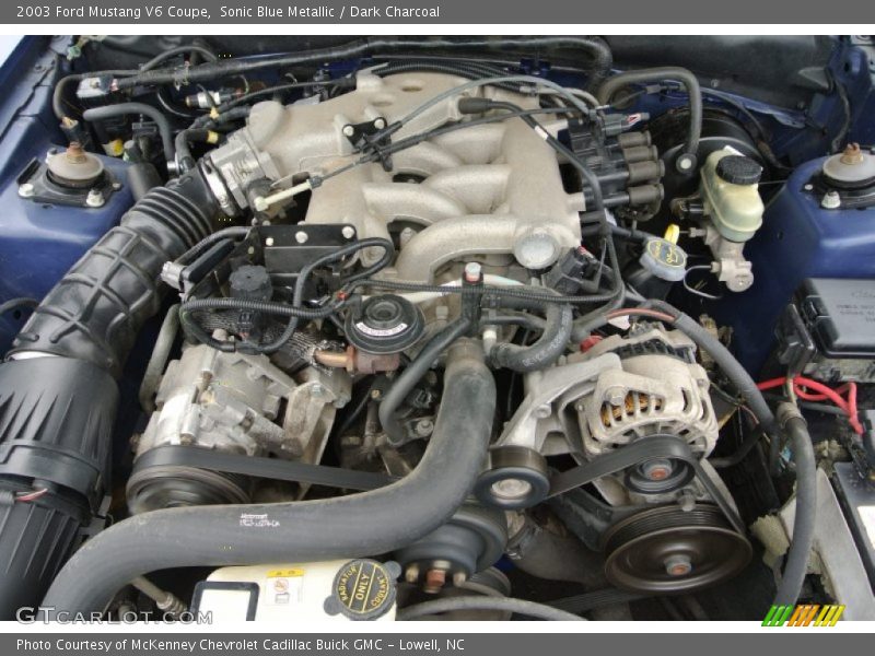 Sonic Blue Metallic / Dark Charcoal 2003 Ford Mustang V6 Coupe