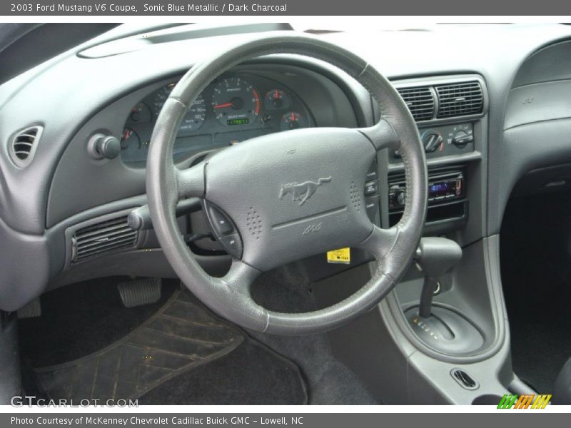 Sonic Blue Metallic / Dark Charcoal 2003 Ford Mustang V6 Coupe