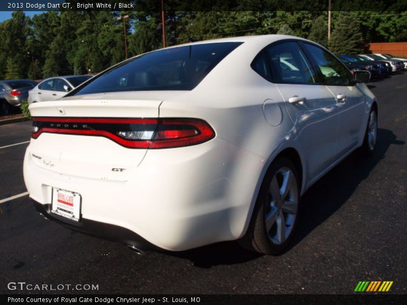Bright White / Black 2013 Dodge Dart GT
