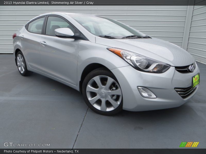 Shimmering Air Silver / Gray 2013 Hyundai Elantra Limited