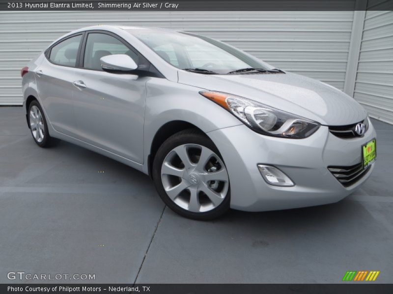 Shimmering Air Silver / Gray 2013 Hyundai Elantra Limited