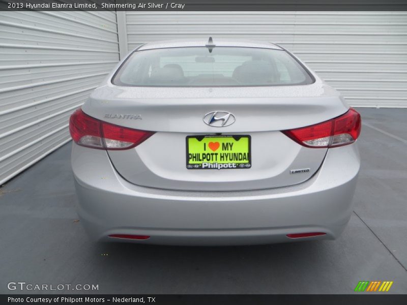 Shimmering Air Silver / Gray 2013 Hyundai Elantra Limited