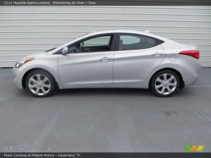 Shimmering Air Silver / Gray 2013 Hyundai Elantra Limited