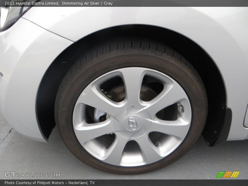 Shimmering Air Silver / Gray 2013 Hyundai Elantra Limited