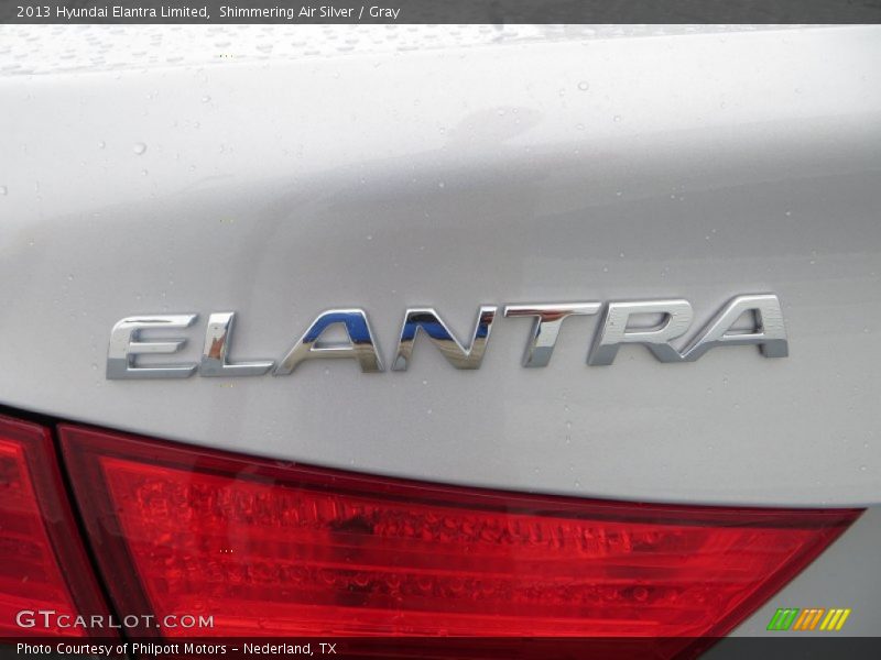 Shimmering Air Silver / Gray 2013 Hyundai Elantra Limited