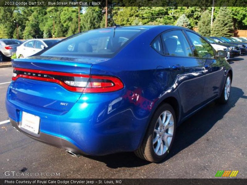 Blue Streak Pearl Coat / Black 2013 Dodge Dart SXT