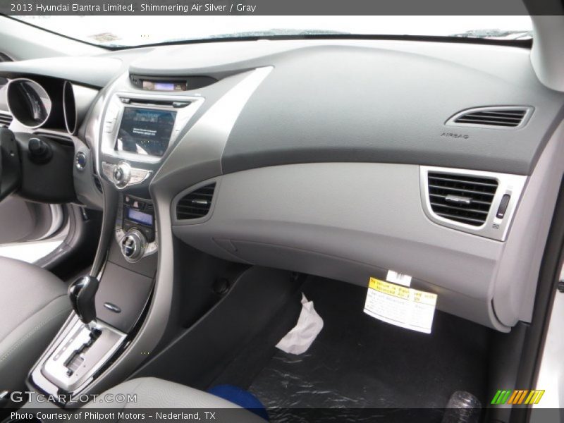 Shimmering Air Silver / Gray 2013 Hyundai Elantra Limited