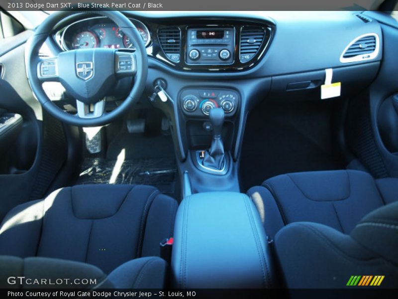 Blue Streak Pearl Coat / Black 2013 Dodge Dart SXT
