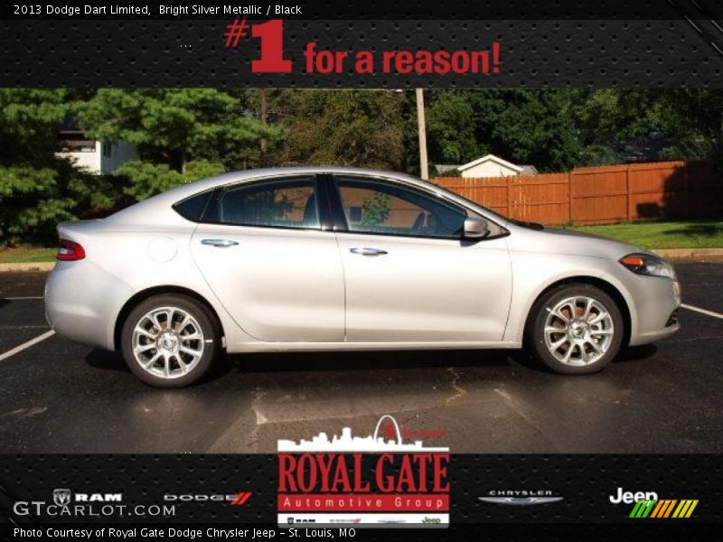 Bright Silver Metallic / Black 2013 Dodge Dart Limited