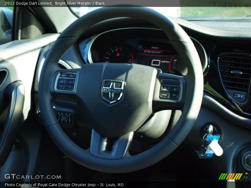 Bright Silver Metallic / Black 2013 Dodge Dart Limited