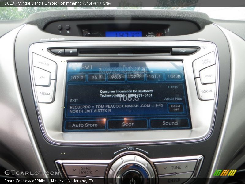 Shimmering Air Silver / Gray 2013 Hyundai Elantra Limited