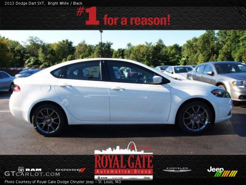 Bright White / Black 2013 Dodge Dart SXT