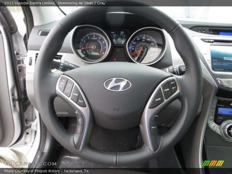Shimmering Air Silver / Gray 2013 Hyundai Elantra Limited