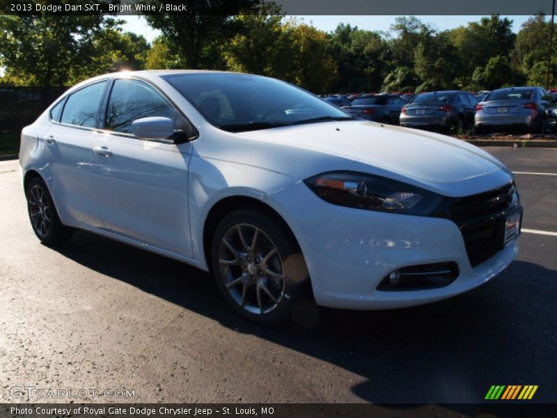 Bright White / Black 2013 Dodge Dart SXT