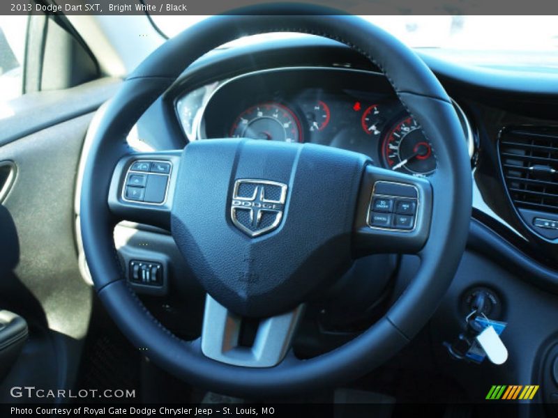 Bright White / Black 2013 Dodge Dart SXT