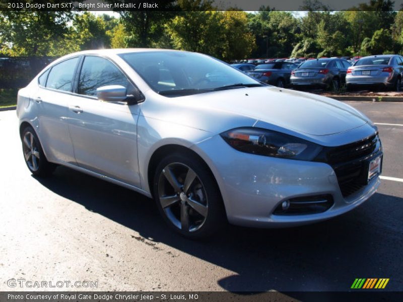 Bright Silver Metallic / Black 2013 Dodge Dart SXT