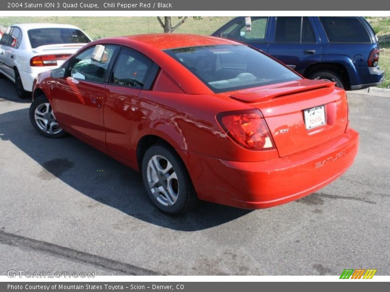Chili Pepper Red / Black 2004 Saturn ION 3 Quad Coupe