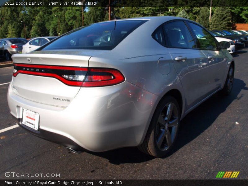 Bright Silver Metallic / Black 2013 Dodge Dart SXT