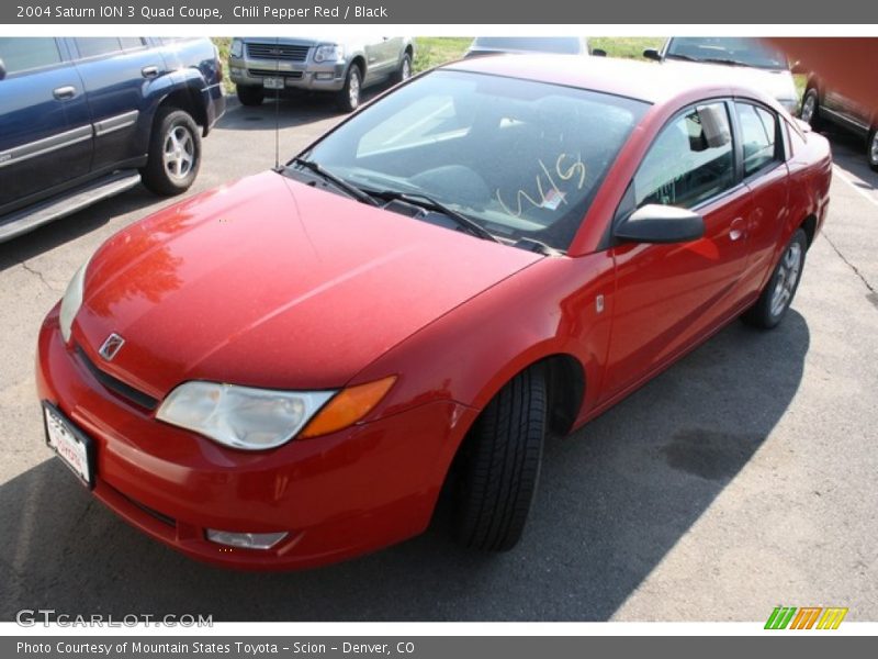 Chili Pepper Red / Black 2004 Saturn ION 3 Quad Coupe