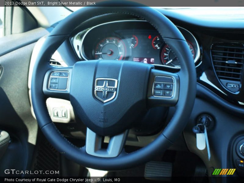 Bright Silver Metallic / Black 2013 Dodge Dart SXT