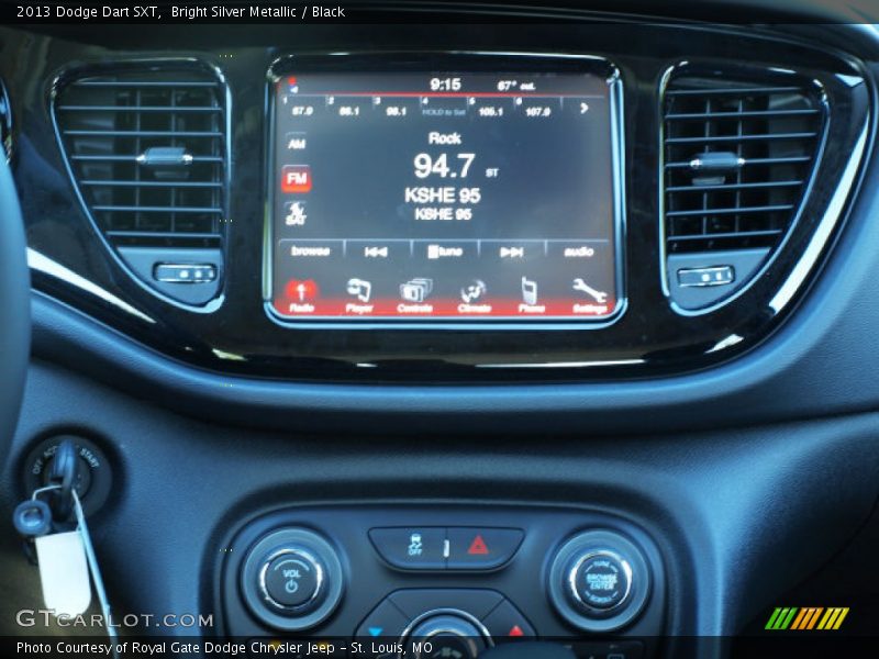 Bright Silver Metallic / Black 2013 Dodge Dart SXT