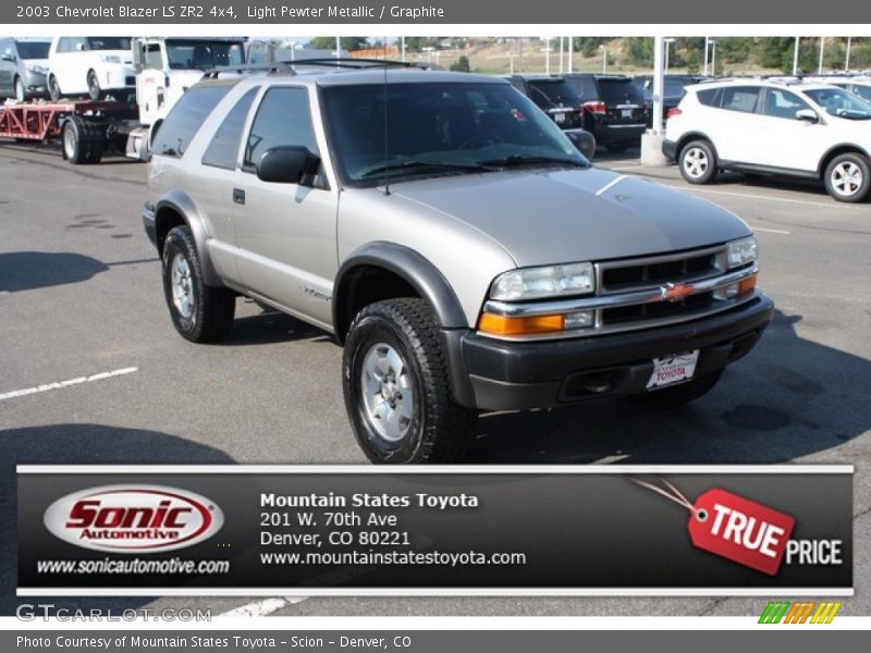 Light Pewter Metallic / Graphite 2003 Chevrolet Blazer LS ZR2 4x4