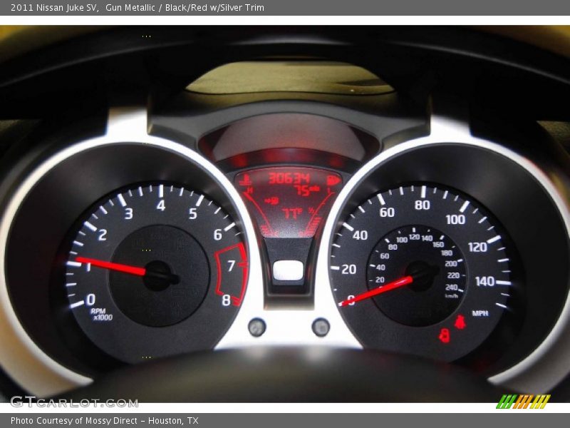 Gun Metallic / Black/Red w/Silver Trim 2011 Nissan Juke SV