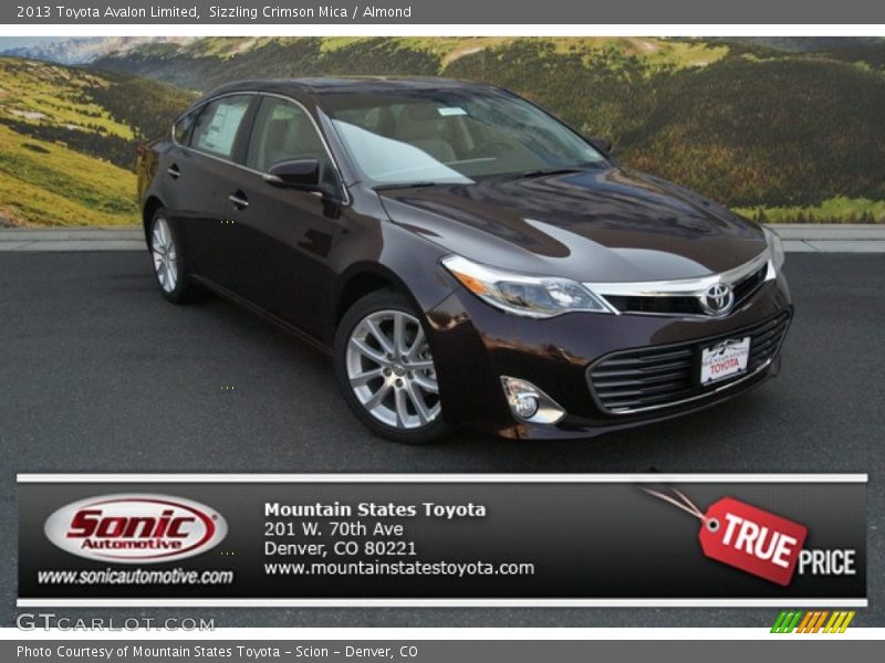 Sizzling Crimson Mica / Almond 2013 Toyota Avalon Limited