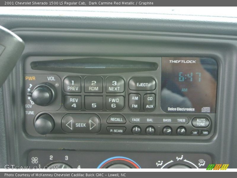 Dark Carmine Red Metallic / Graphite 2001 Chevrolet Silverado 1500 LS Regular Cab