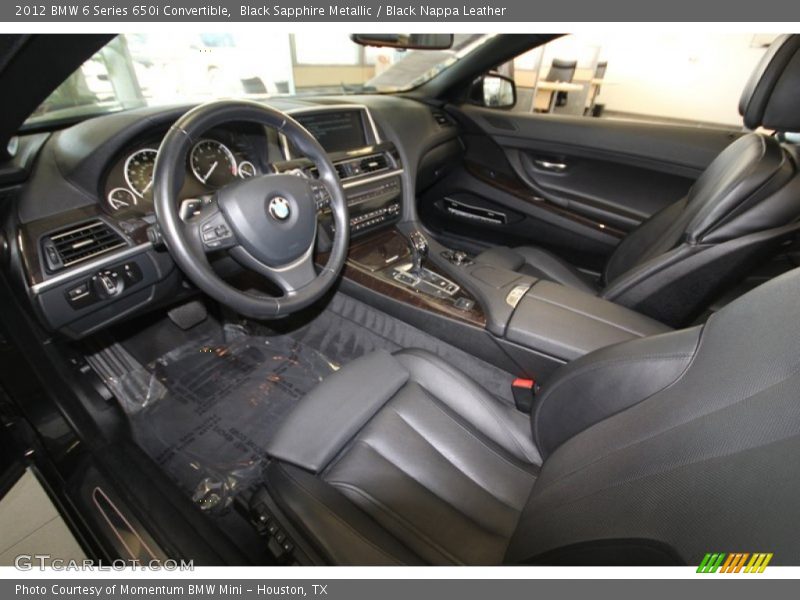 Black Sapphire Metallic / Black Nappa Leather 2012 BMW 6 Series 650i Convertible