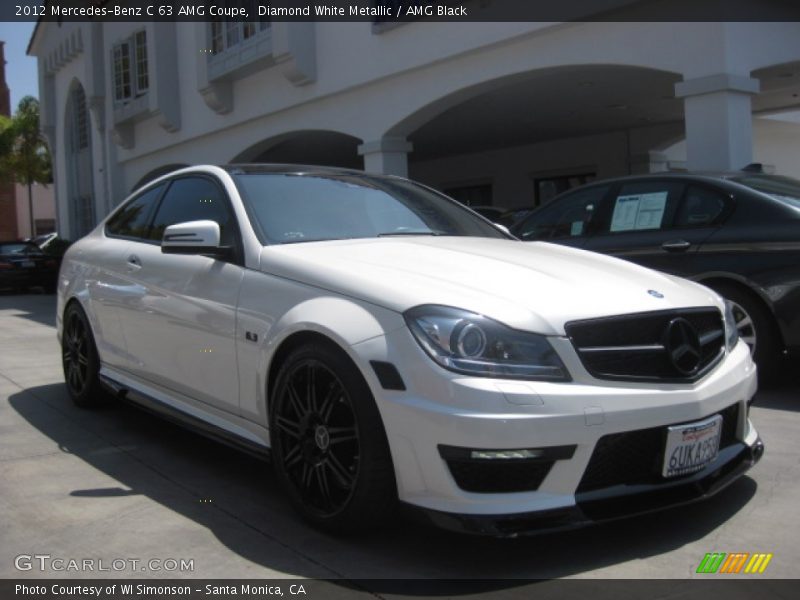Diamond White Metallic / AMG Black 2012 Mercedes-Benz C 63 AMG Coupe