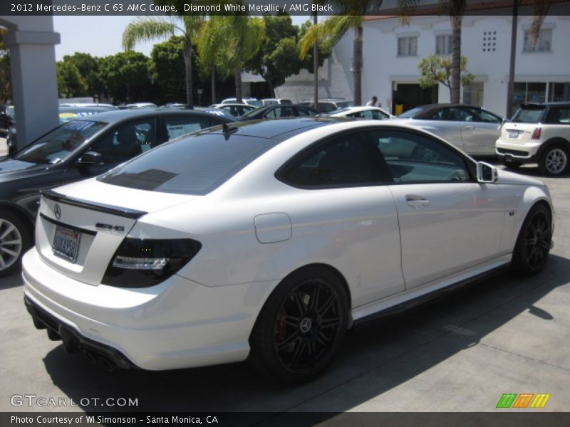 Diamond White Metallic / AMG Black 2012 Mercedes-Benz C 63 AMG Coupe