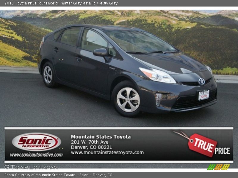 Winter Gray Metallic / Misty Gray 2013 Toyota Prius Four Hybrid