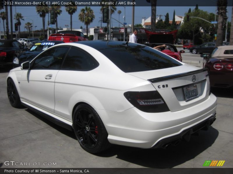 Diamond White Metallic / AMG Black 2012 Mercedes-Benz C 63 AMG Coupe
