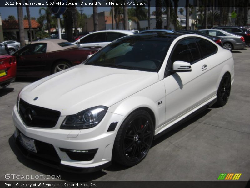 Diamond White Metallic / AMG Black 2012 Mercedes-Benz C 63 AMG Coupe