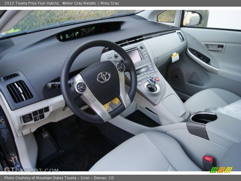 Winter Gray Metallic / Misty Gray 2013 Toyota Prius Four Hybrid