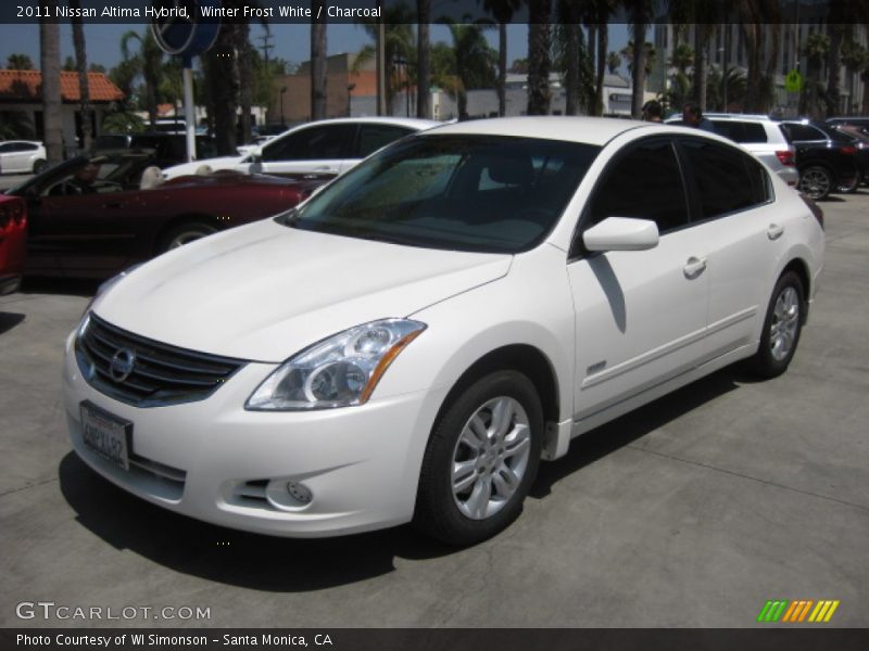 Winter Frost White / Charcoal 2011 Nissan Altima Hybrid