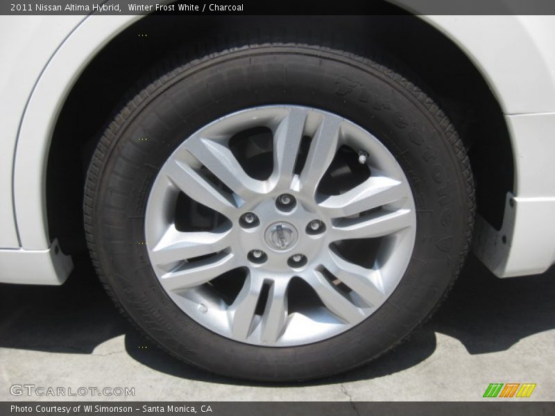 Winter Frost White / Charcoal 2011 Nissan Altima Hybrid