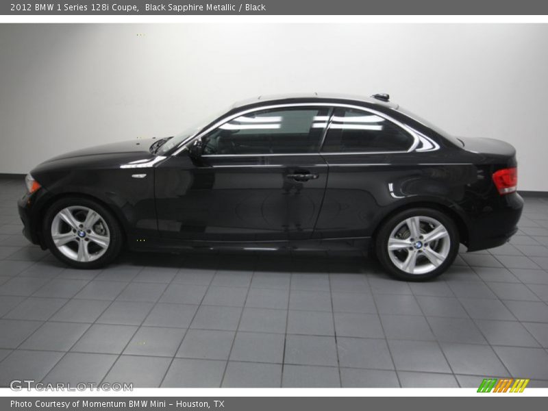 Black Sapphire Metallic / Black 2012 BMW 1 Series 128i Coupe