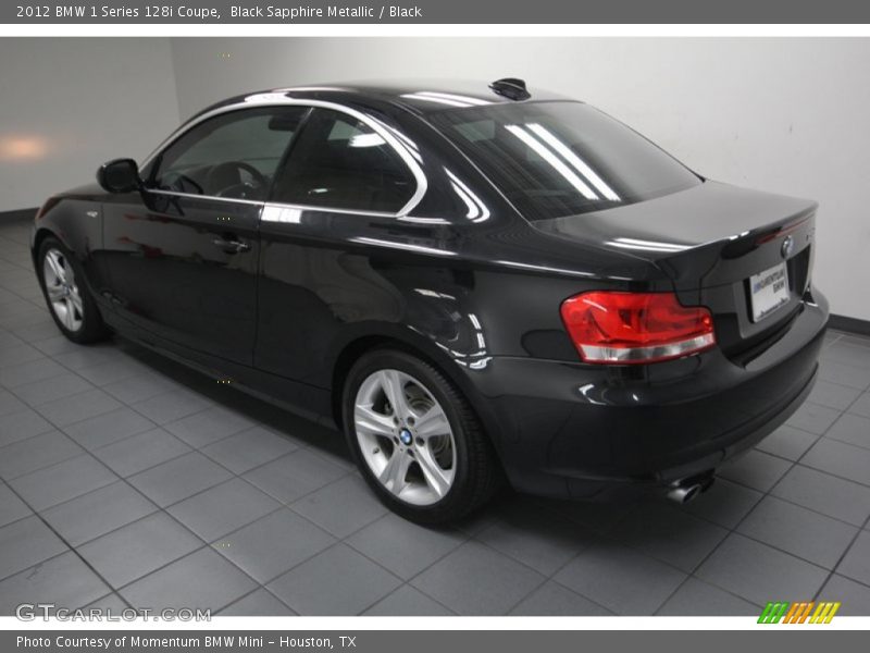 Black Sapphire Metallic / Black 2012 BMW 1 Series 128i Coupe