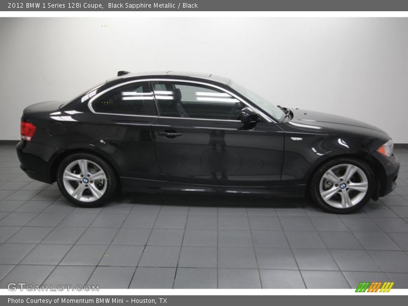 Black Sapphire Metallic / Black 2012 BMW 1 Series 128i Coupe