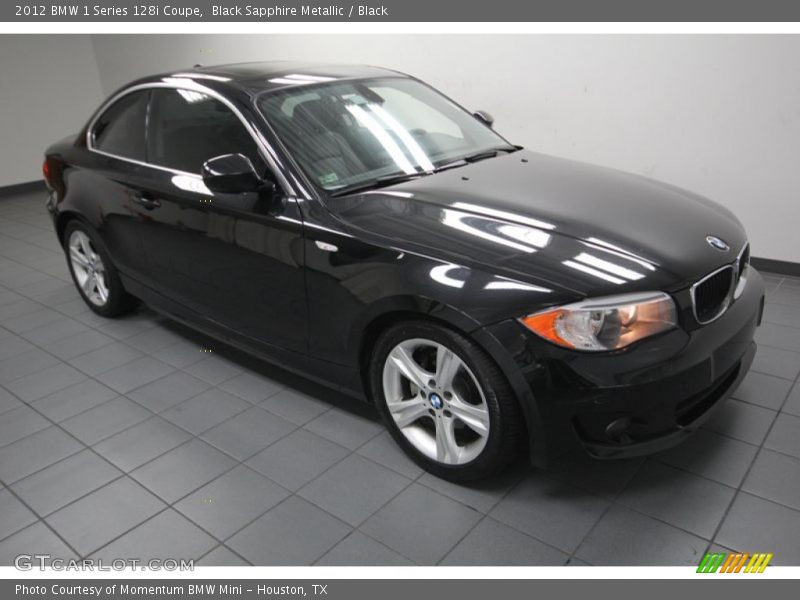Black Sapphire Metallic / Black 2012 BMW 1 Series 128i Coupe