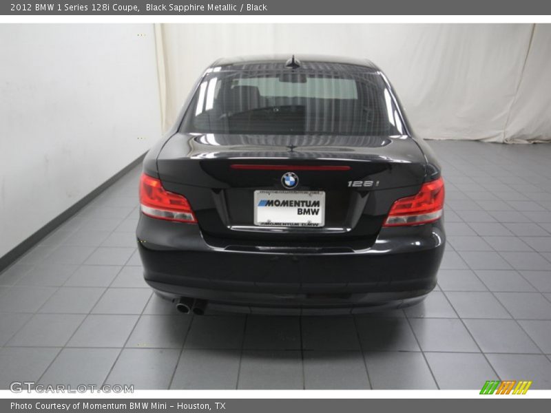 Black Sapphire Metallic / Black 2012 BMW 1 Series 128i Coupe