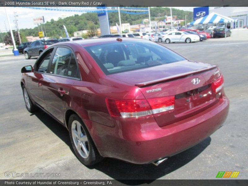 Dark Cherry Red / Gray 2008 Hyundai Sonata SE V6