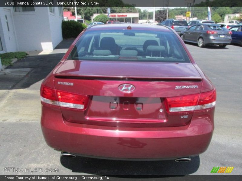 Dark Cherry Red / Gray 2008 Hyundai Sonata SE V6