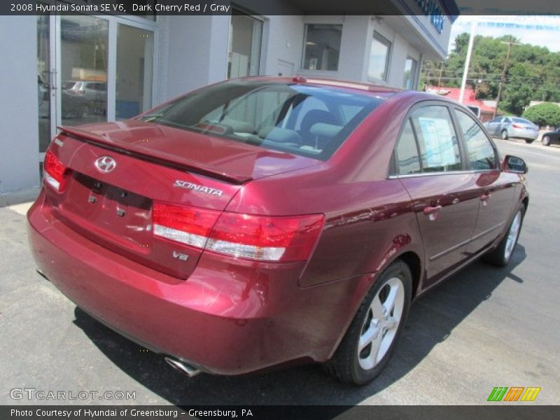 Dark Cherry Red / Gray 2008 Hyundai Sonata SE V6